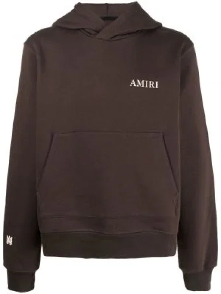 Hoodie Amiri με σχέδιο καφέ
