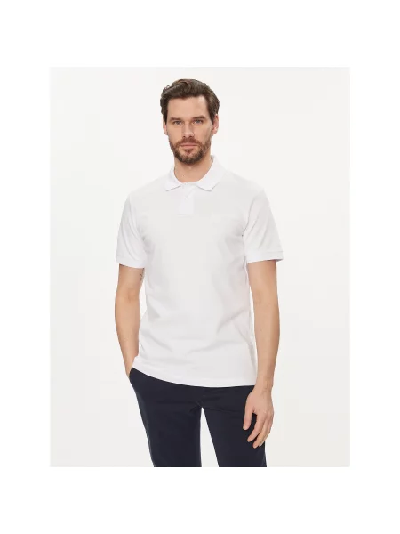 Boss Polo marškinėliai Passenger Slim Fit balta