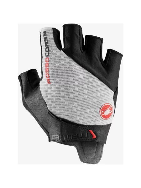 Rękawiczki Castelli Pro V Rosso Corsa Biało-Czarne XS białe