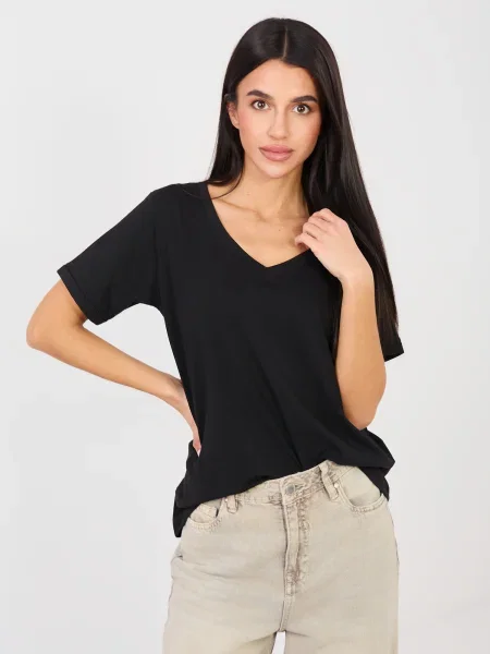 Tricou Rue Paris scurt negru