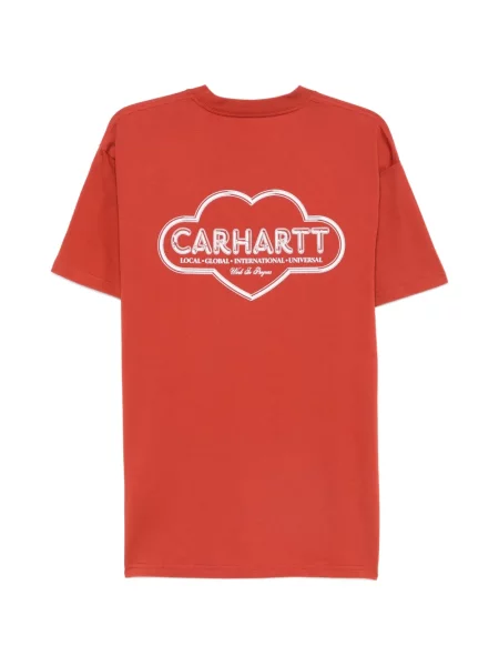Тениска Carhartt Wip със сърца червено