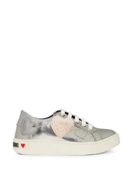 Sneakerși Moschino cu paiete cu motiv cu inimi