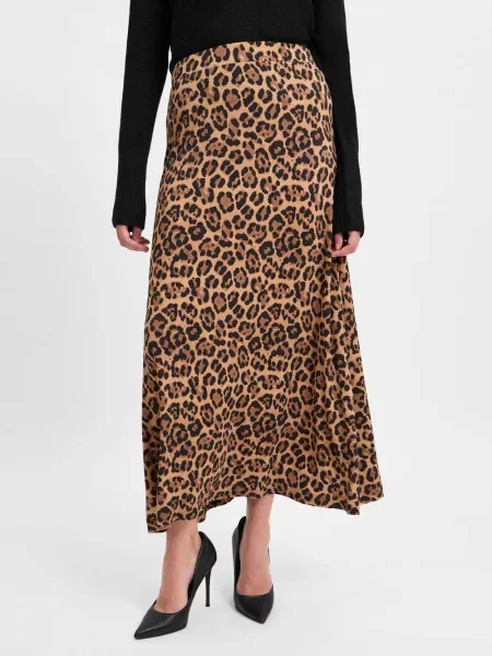 Franco Callegari Collection spódnica maxi Kobiety Modal wzorzysty S brązowy