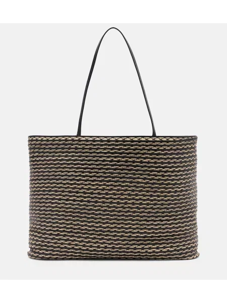 Geantă shopper The Row din piele negru