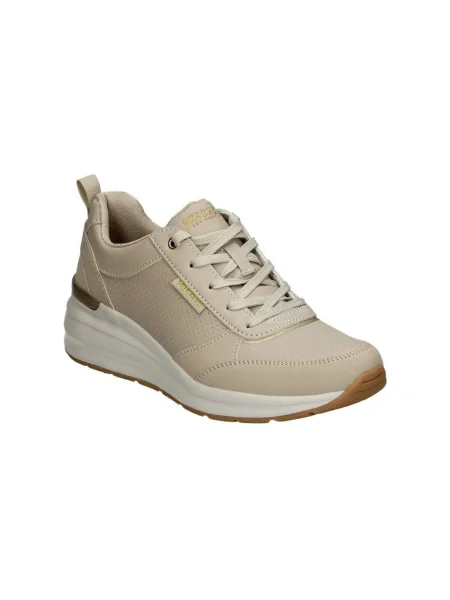 Pöttyös félcipő Skechers bézs