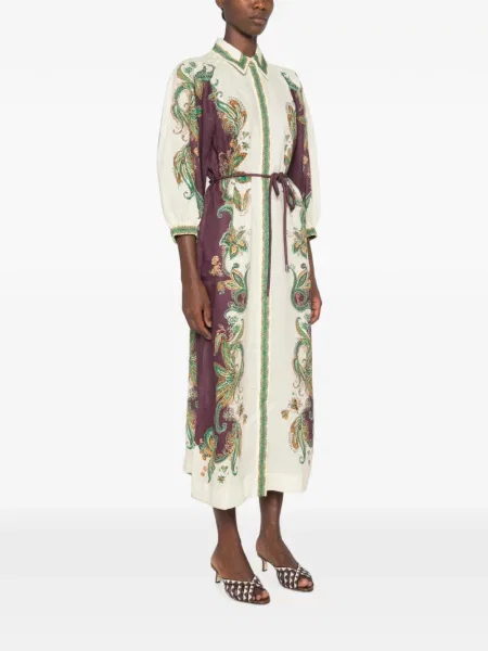Rochie tip cămașă Alemais cu imagine cu model paisley