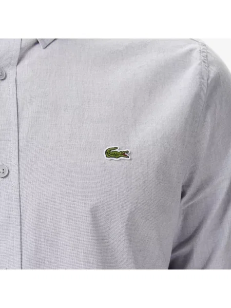 Lacoste Koszula Slim Fit szara