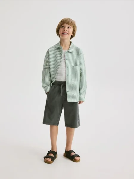 Reserved Șorturi bermude din gri-închis gri