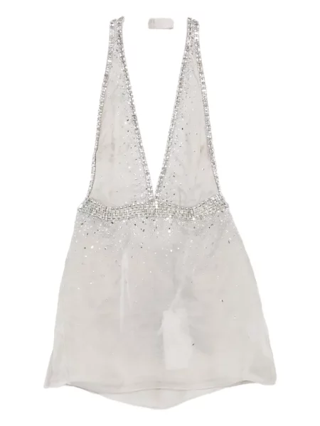 Костюм мини рокля Retrofete сиво