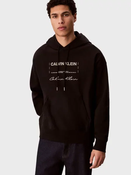 Махрове худі Calvin Klein Jeans чорне