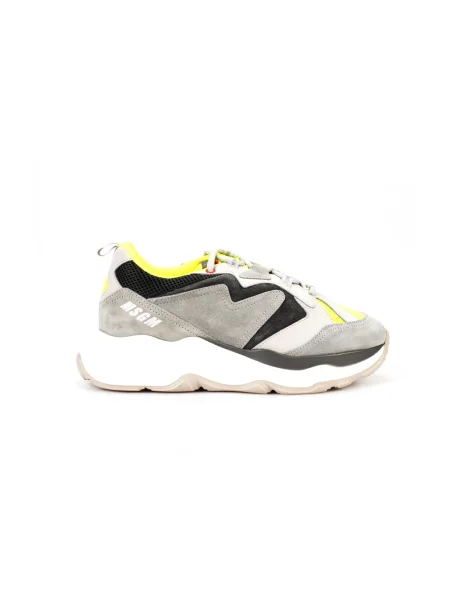 Sneakersy Msgm skórzane szare