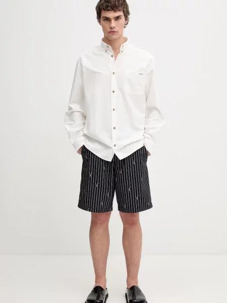 A.P.C. риза мъжка от Mateo Logo бяло