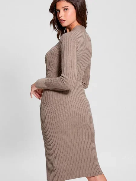 Платье миди Guess бежевое