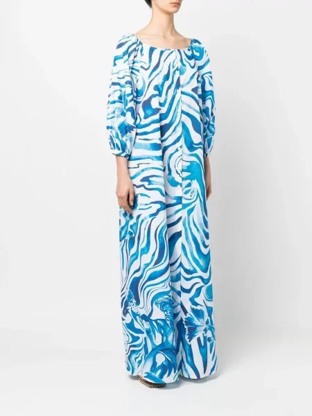 Rochie Alberta Ferretti cu imagine albastru
