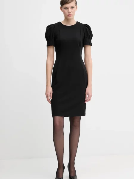 Dkny sukienka mini dopasowana czarny