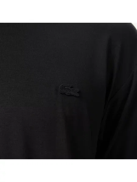 Lacoste T-Shirt Z Okrągłym Dekoltem Regular Fit czarny