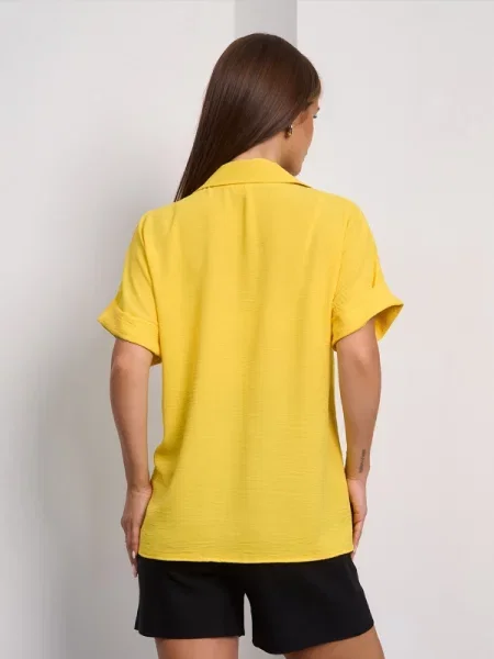 Блуза ISSA Plus комбінований верх жовтий