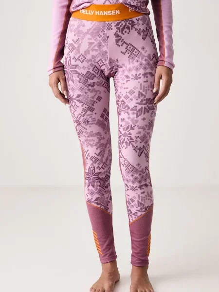 Helly Hansen termo legíny s merino vlnou LIFA MERINO růžové