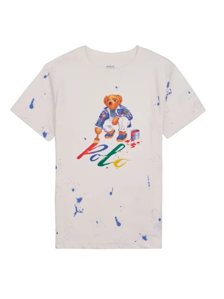 Tricou polo copii Polo Ralph Lauren alb