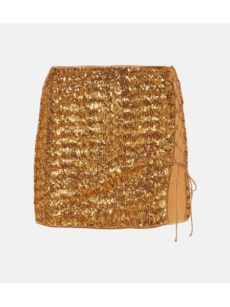 Fustă Oseree cu pene auriu