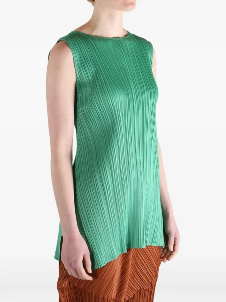 Bluză Pleats Please Issey Miyake verde