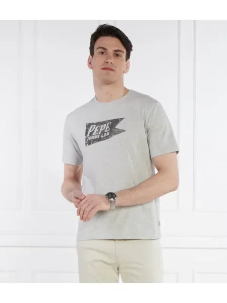 Pepe Jeans London Tricou SINGLE CARDIFF gri