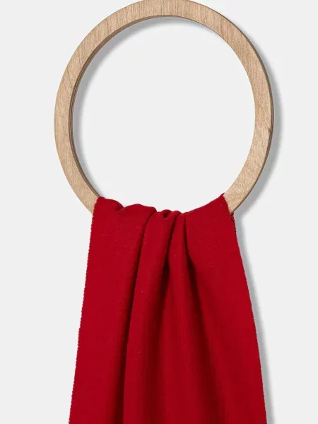 Moschino szalik wełniany gładki czerwony