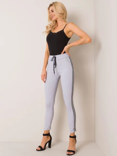 Pantaloni Fashionhunters gri