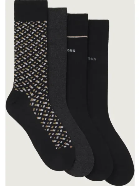BOSS BLACK Șosete RS Gift Monogram negru