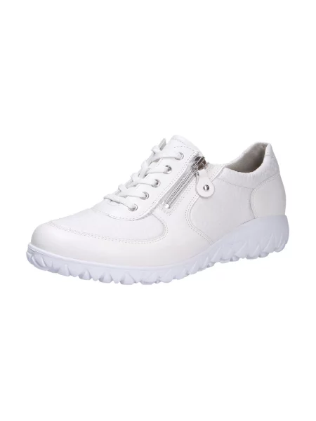 Sneakersy Waldläufer sznurowane skórzane białe