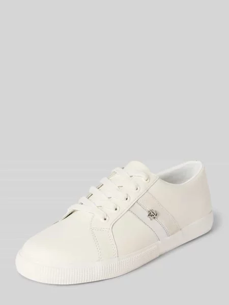 Sneakersy ze skóry z aplikacją z logo model ‘JANSON II’ Lauren Ralph Lauren białe