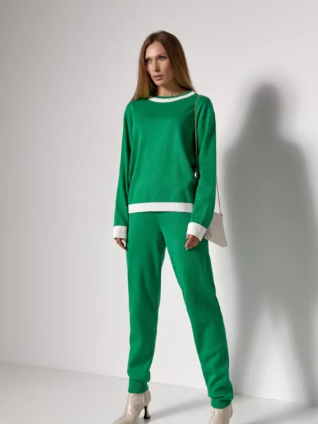 Штани повсякденні TrikoBakh бавовна/віскоза зелений