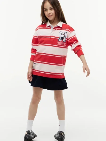 Tommy Hilfiger блуза с дълги ръкави за деца от x Peanuts червено