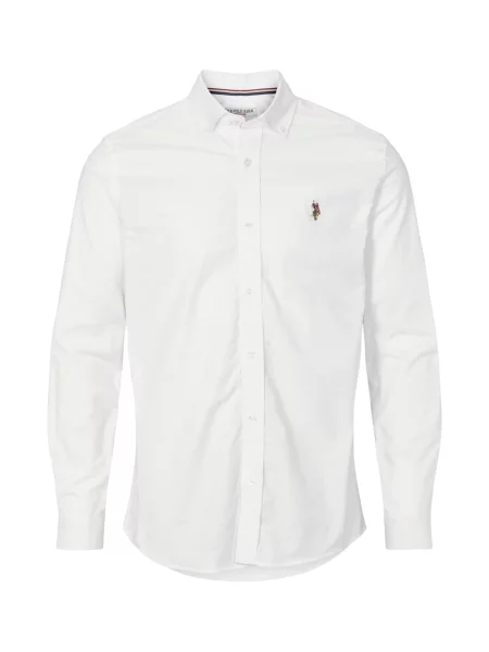 U.S. POLO ASSN. Cămașă UMEsmar bleumarin / maro / sângeriu alb