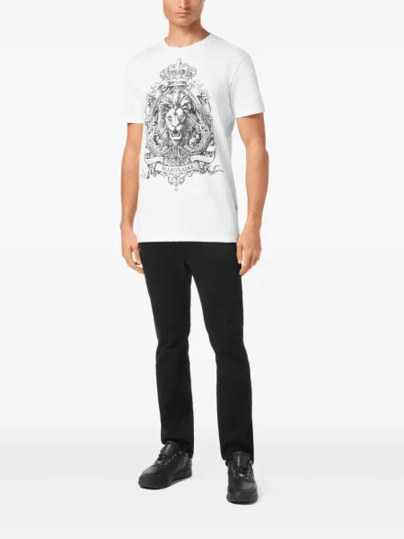 Tricou Billionaire cu imagine alb