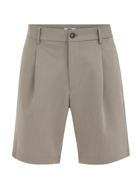 WE Fashion Hlače z naborki temno siva