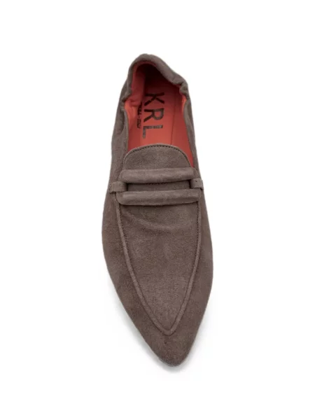 Pantofi loafer Kroll din piele de căprioară gri