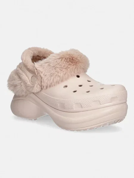 Crocs papuci de casă Bae Lined Clog roz