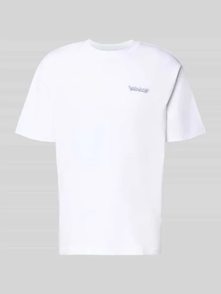 T-shirt o kroju relaxed fit z czystej bawełny model FRED DU MARTIN' Only & Sons biała