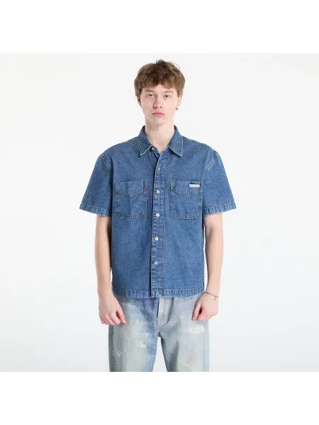 Džínová košile Calvin Klein modrá