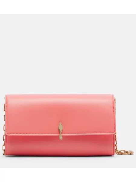 Colier Christian Louboutin din piele roz