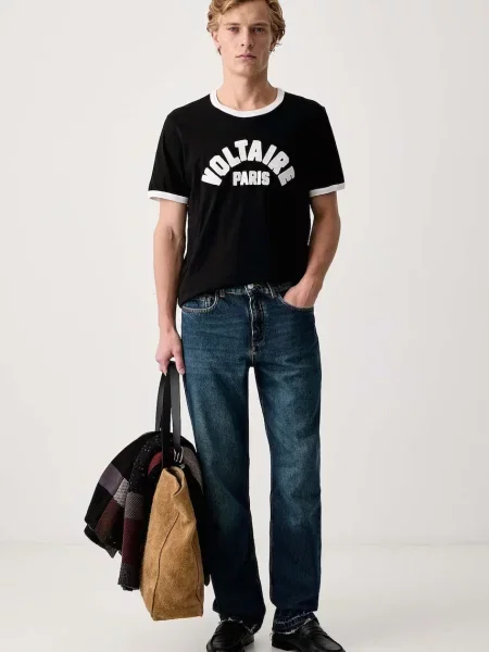 Zadig&Voltaire tričko pánske WOODY čierna