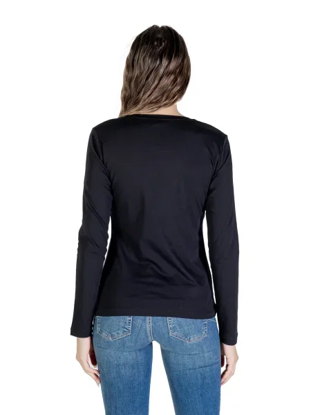 Dzianinowy top Liu Jo z długim rękawem czarny