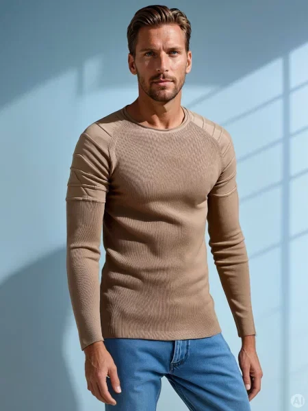 Sweter Dstreet beżowy