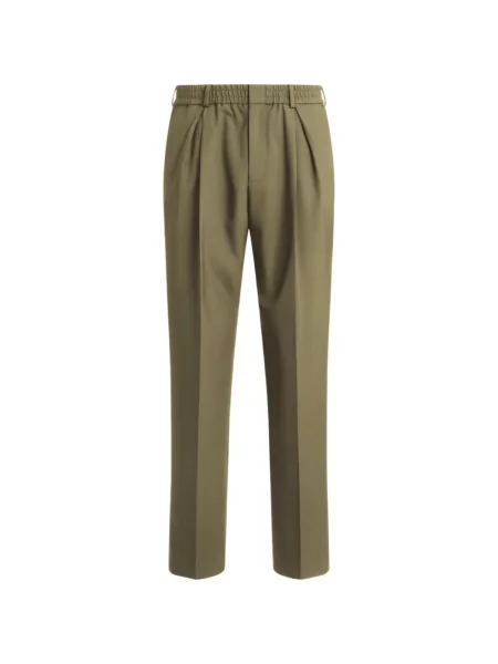 Pantaloni Balmain de lână verde