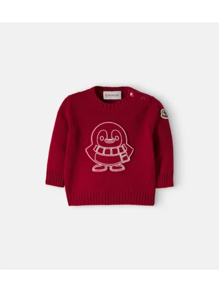 Gyerek szvetter Moncler Enfant piros