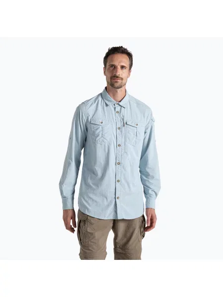 Tričko Craghoppers NosiLife Adventure Long Sleeved III niagara blue modré