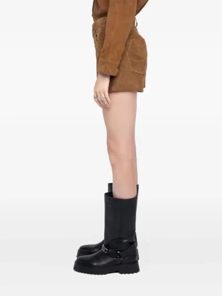 Велурени шорти Zadig&voltaire с катарама кафяво