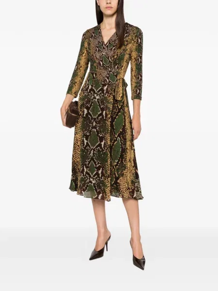 Rochie midi Dvf Diane Von Furstenberg cu imagine cu model piele de șarpe plic