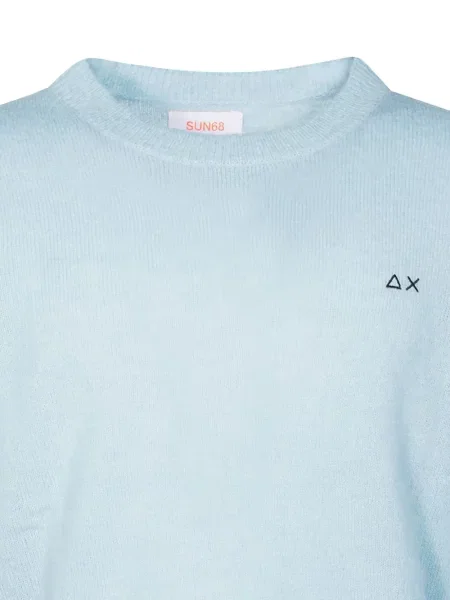 Pulover Sun68 cu broderie albastru